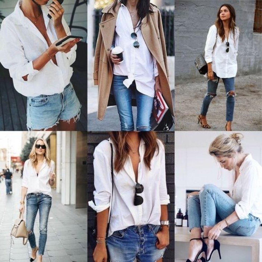 Oversized white buttonup shirt minimalist business - Picture 10 of 12